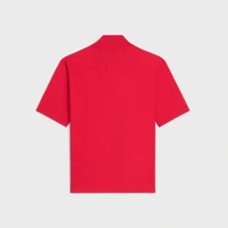 T-shirt med hög hals i bomullsjersey