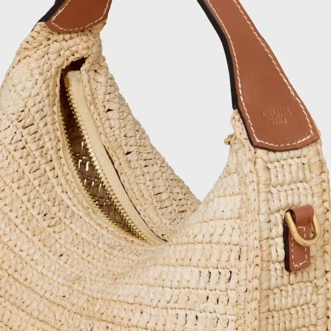 Teen Celine Lulu i raffia och naturligt kalvskinn Teen Celine Lulu i raffia och naturligt kalvskinn