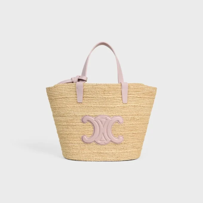 Teen Supple CELINE Classic Panier i raffia och kalvskinn