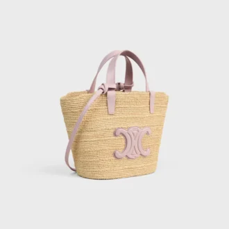 Teen Supple CELINE Classic Panier i raffia och kalvskinn