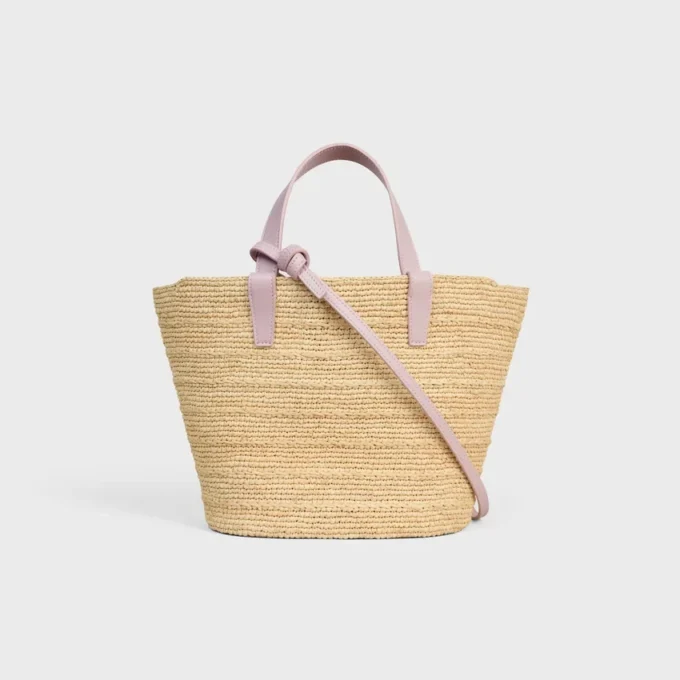 Teen Supple CELINE Classic Panier i raffia och kalvskinn