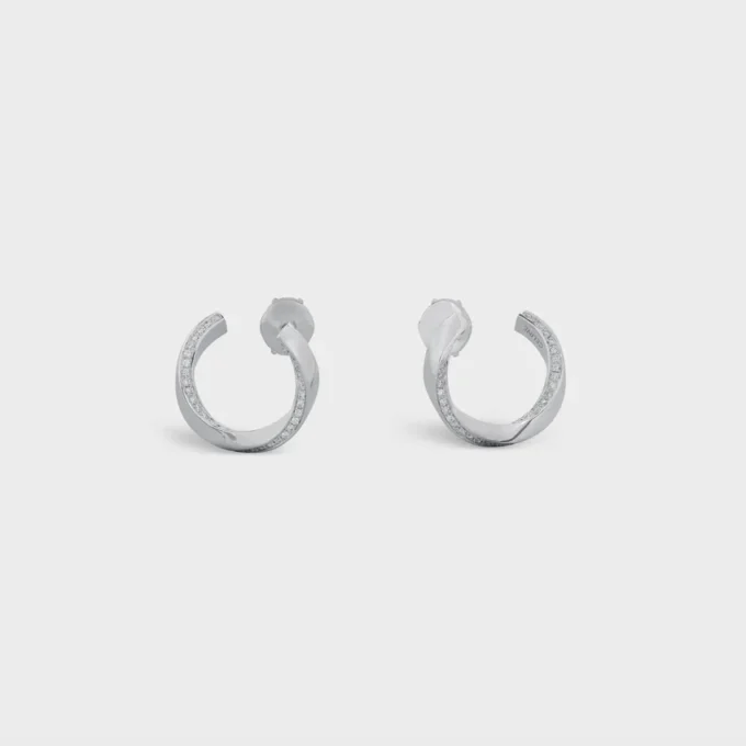 Torsion-örhängen i vitguld och diamanter Torsion-örhängen i vitguld och diamanter