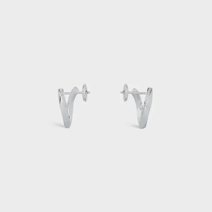 Torsion-örhängen i vitguld och diamanter Torsion-örhängen i vitguld och diamanter