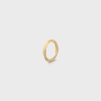 Torsion-ring i gult guld och diamanter