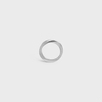 Torsion-ring i vitt guld och diamanter