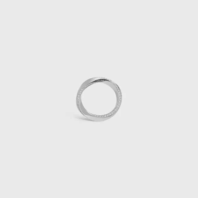 Torsion-ring i vitt guld och diamanter Torsion-ring i vitt guld och diamanter