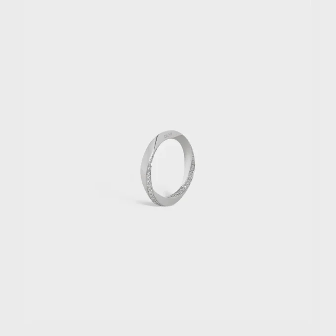 Torsion-ring i vitt guld och diamanter Torsion-ring i vitt guld och diamanter