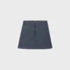 Trapeze-formad minikjol i raw wash-denim Trapeze-formad minikjol i raw wash-denim