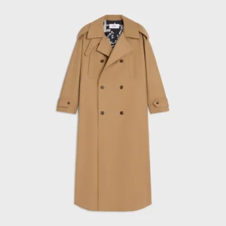Trenchcoat i bomulls- och ullgabardin