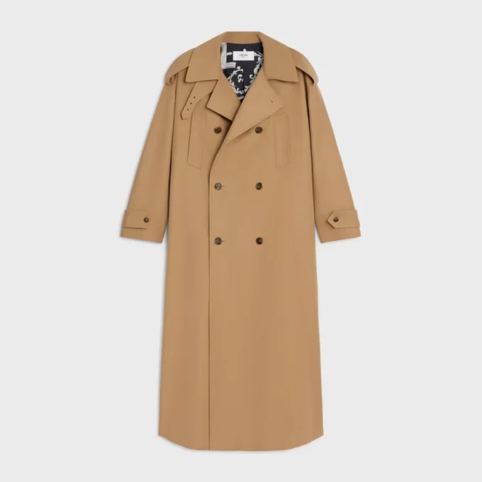 Trenchcoat i bomulls- och ullgabardin Trenchcoat i bomulls- och ullgabardin