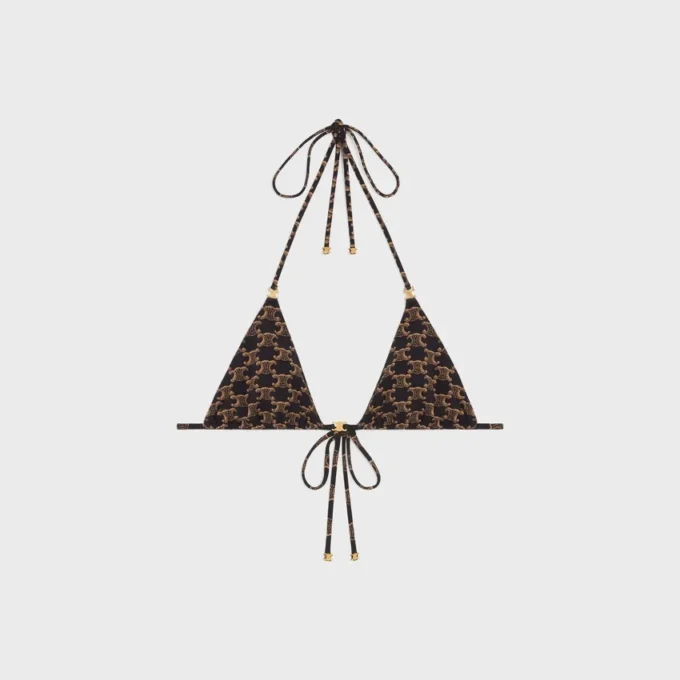 Triangel-top i matt jersey med monogram Triangel-top i matt jersey med monogram