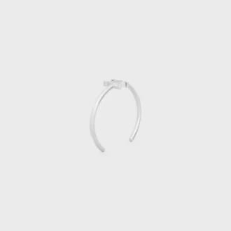 Triomphe asymmetrisk armring i mässing med rodiumfinish