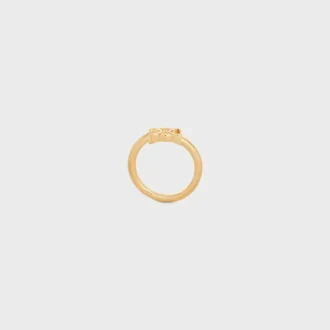 Triomphe asymmetrisk ring i mässing med guldfinish
