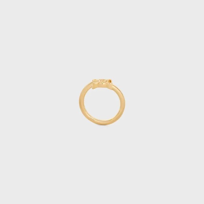 Triomphe asymmetrisk ring i mässing med guldfinish Triomphe asymmetrisk ring i mässing med guldfinish