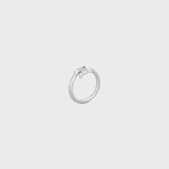 Triomphe asymmetrisk ring i mässing med rodiumfinish
