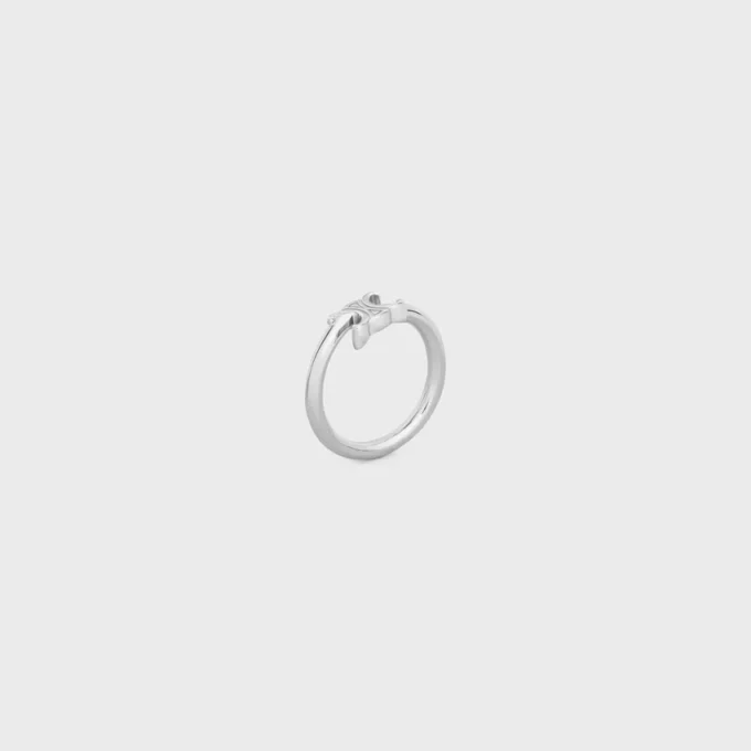 Triomphe asymmetrisk ring i mässing med rodiumfinish Triomphe asymmetrisk ring i mässing med rodiumfinish