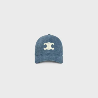Triomphe-baseballkeps i denim med union wash