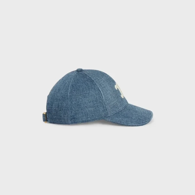 Triomphe-baseballkeps i denim med union wash