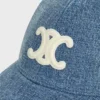 Triomphe-baseballkeps i denim med union wash