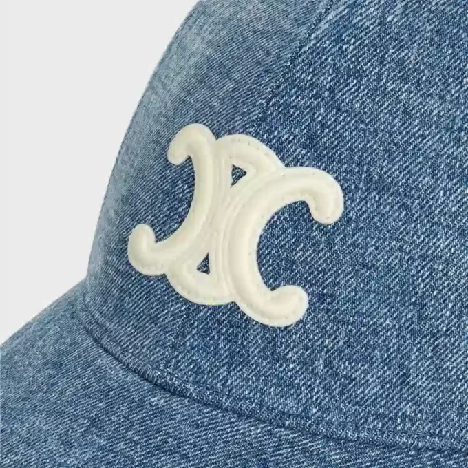 Triomphe-baseballkeps i denim med union wash