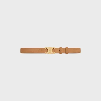 Triomphe-bälte 25 mm i mocka av kalvskinn