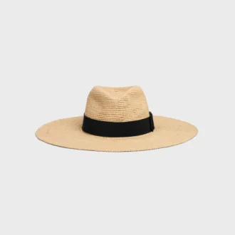 Triomphe bredbrättad hatt i raffia