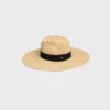 Triomphe bredbrättad hatt i raffia
