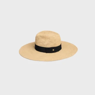 Triomphe bredbrättad hatt i raffia