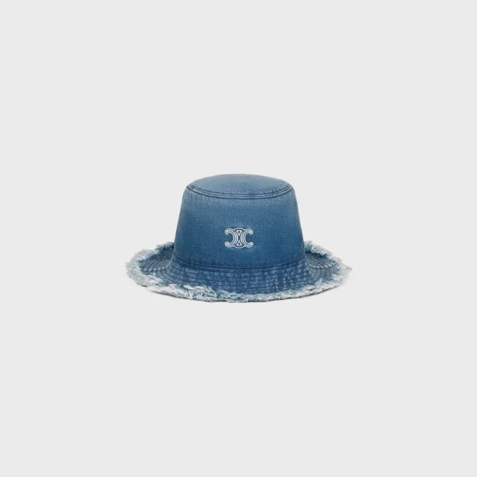 Triomphe-buckethat i bomullsdenim Triomphe-buckethat i bomullsdenim