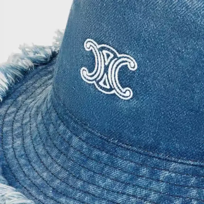Triomphe-buckethat i bomullsdenim Triomphe-buckethat i bomullsdenim