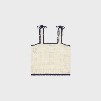 Triomphe Crop Top i virkad bomull