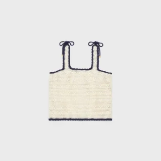 Triomphe Crop Top i virkad bomull