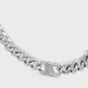 Triomphe Gourmette-halsband i mässing med rodiumfinish