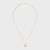 Triomphe-halsband i mässing med guldfinish och strass