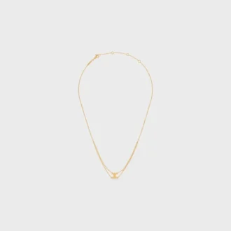 Triomphe hängande halsband i mässing med guldfinish