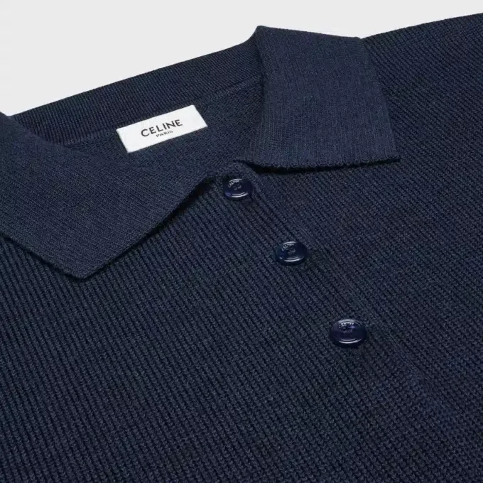 Triomphe kort polo i ull Triomphe kort polo i ull