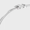 Triomphe ledat armband i mässing med rodiumfinish