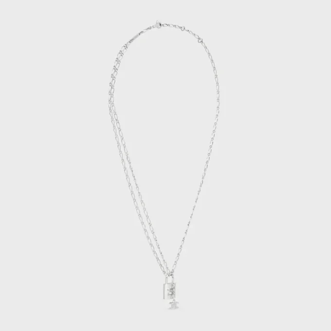 Triomphe Lock-halsband i mässing med rodiumfinish Triomphe Lock-halsband i mässing med rodiumfinish