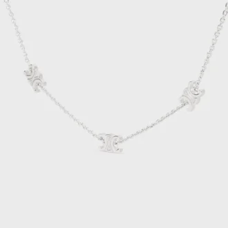Triomphe Mini Triomphe-halsband i mässing med rodiumfinish