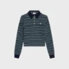 Triomphe-polo i randig jersey
