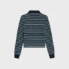 Triomphe-polo i randig jersey