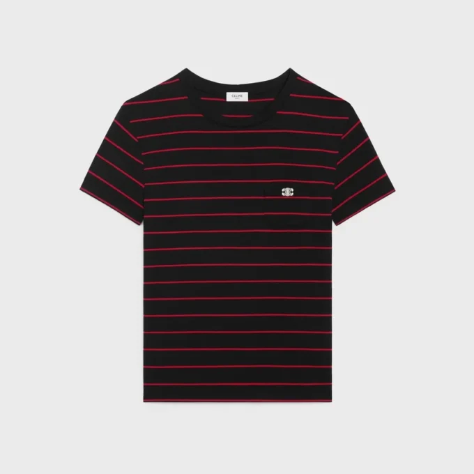 Triomphe Regular T-shirt i randig jersey