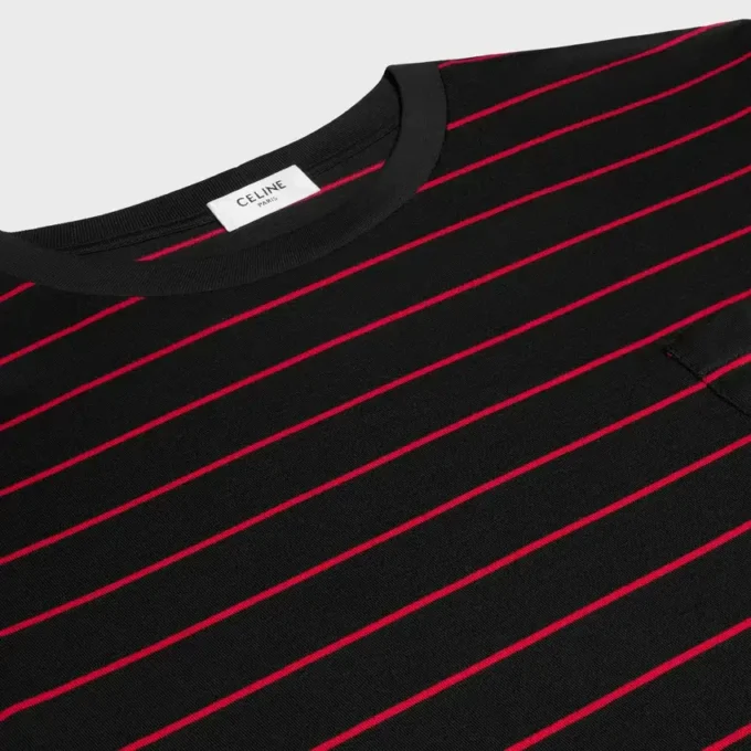 Triomphe Regular T-shirt i randig jersey