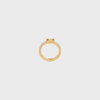 Triomphe-ring i emalj och mässing med guldfinish