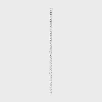 Triomphe Small Gourmette-armband i mässing med rodiumfinish