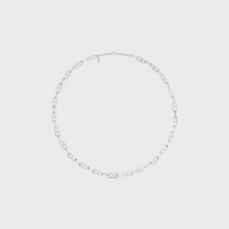 Triomphe Small Octagon-halsband i mässing med rodiumfinish