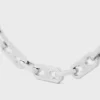 Triomphe Small Octagon-halsband i mässing med rodiumfinish Triomphe Small Octagon-halsband i mässing med rodiumfinish