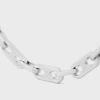 Triomphe Small Octagon-halsband i mässing med rodiumfinish