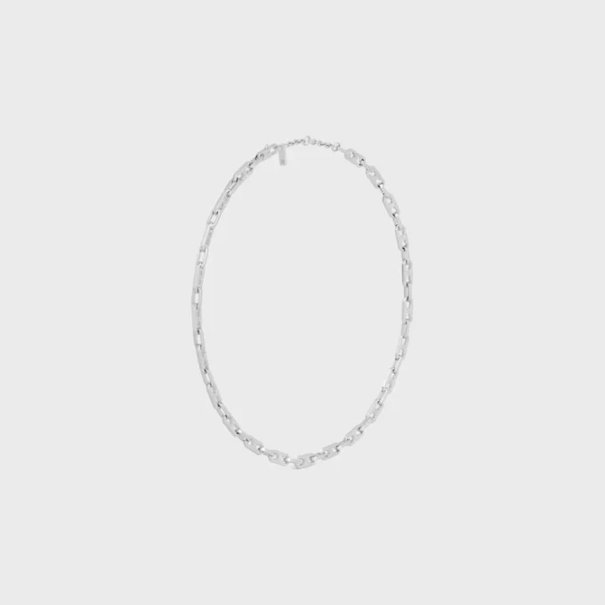 Triomphe Small Octagon-halsband i mässing med rodiumfinish Triomphe Small Octagon-halsband i mässing med rodiumfinish
