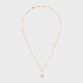 Triomphe Solitaire Sparkle-halsband i strass och mässing med guldfinish